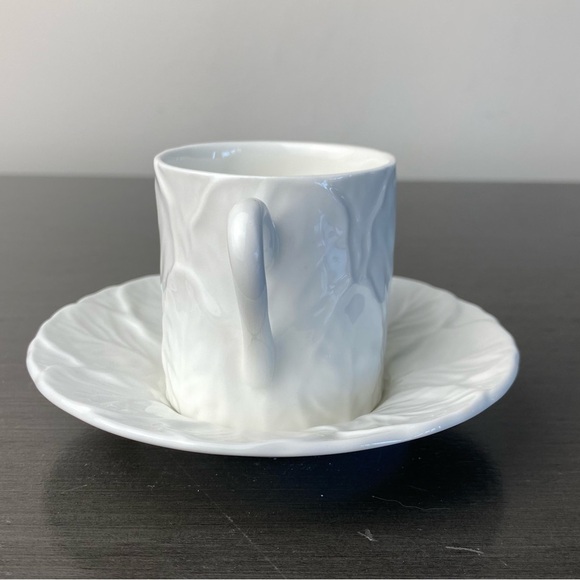 WEDGWOOD Coalport Countryware Cabbage Leaves Espresso Demitasse Cup & Saucer - Picture 2 of 11